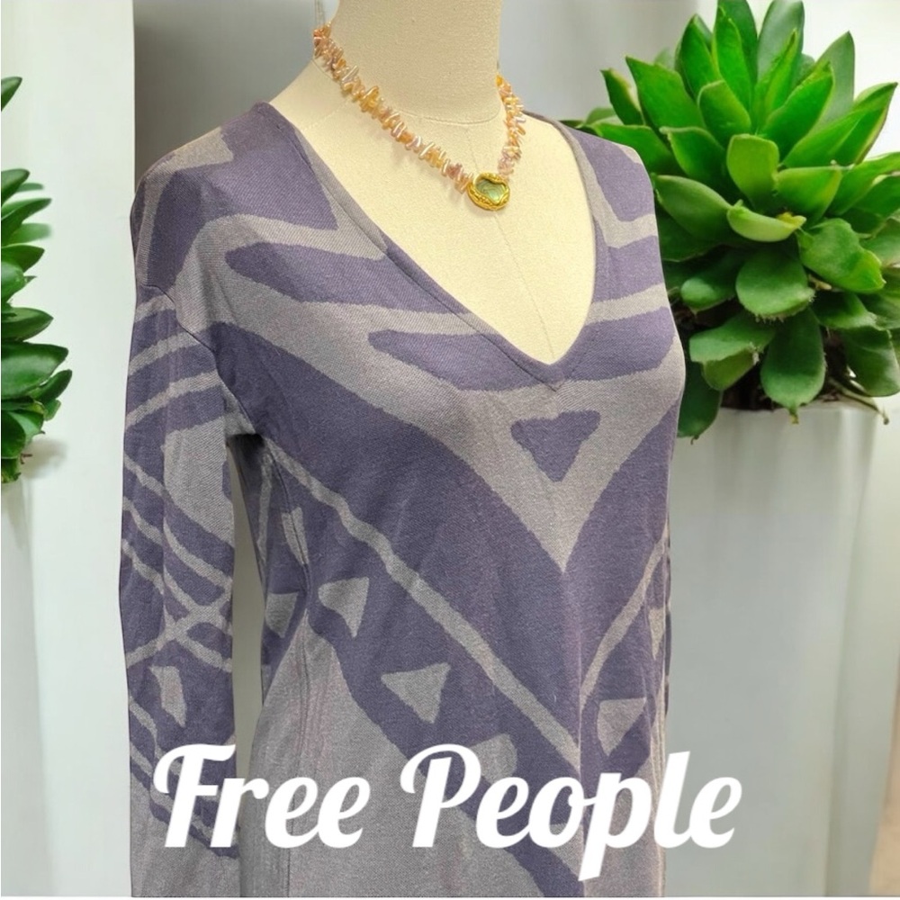 Free People bauhaus swit maxi side slit sweater dress size XS NWT